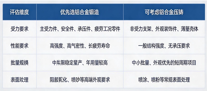 铝合金锻造和压铸的区别是什么？强度、成本及选型对比插图2